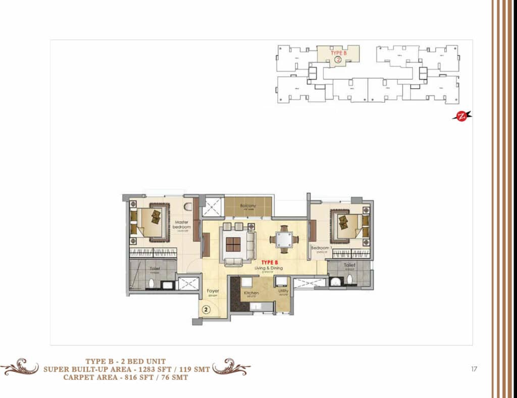 Prestige MSR 2BR floor plan 2