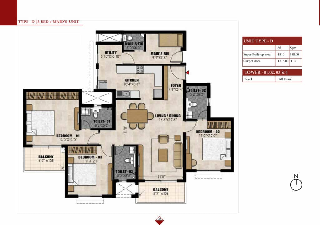 Prestige Elysian 3br floor plan 3