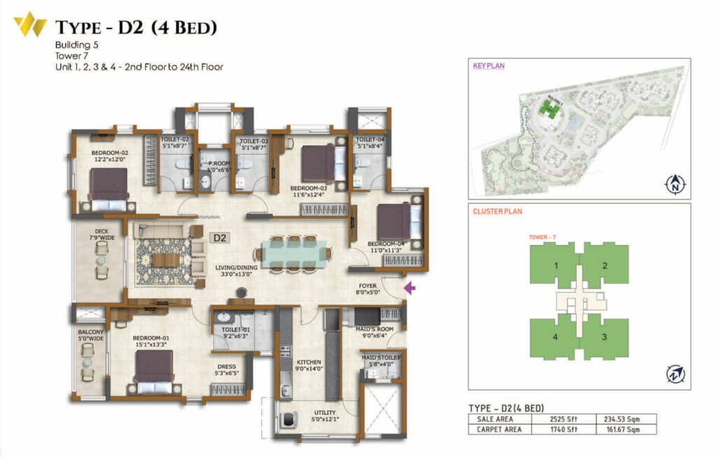 Prestige Waterford 4BR floor plan  2