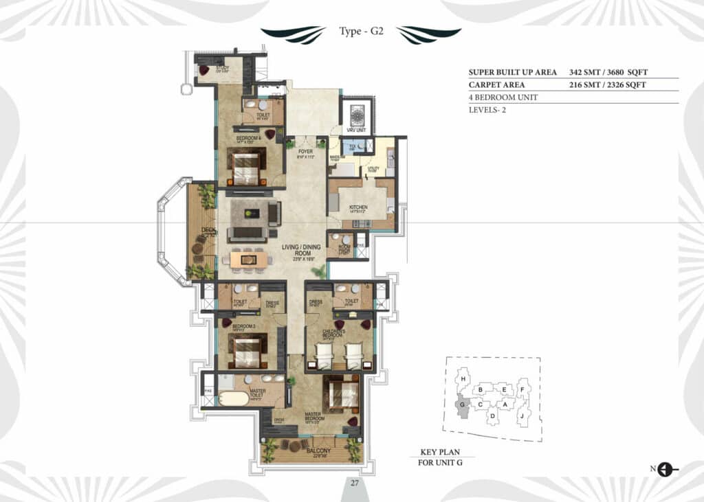 Prestige Leela Residences - 4BR - 1