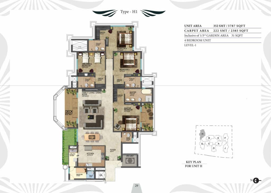 Prestige Leela Residences - 4BR - 3